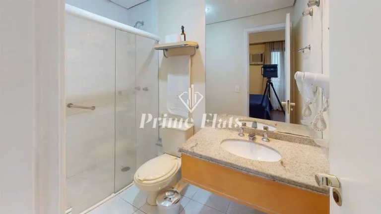 Imagem Flat disponível para locação no Hotel Bienal Suítes, com 28m², 1 dormitório e 1 vaga