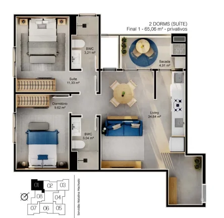Imagem Apartamento 2 Dormitórios para venda em Florianópolis - SC