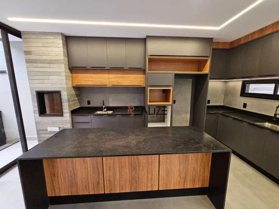 Imagem Casa moderna com 3 suítes à venda, 140 m² por R$ 1.200.000 - Condomínio Park Gran Reserve - Indaiatuba/SP