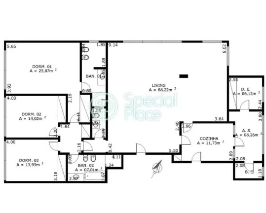 Imagem Excelente apartamento com 200m² no Jardim América Living com 68m², grandes janelões,, sala de ja...