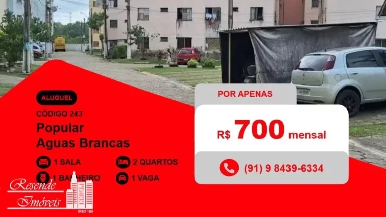 APARTAMENTO PARA LOCAÇÃO NO AGUAS BRANCAS