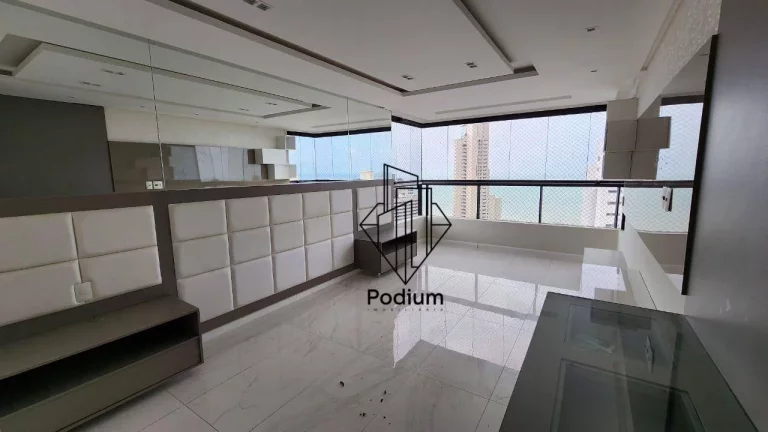 Imagem Apartamento com varanda/sacada gourmet, móveis projetados e vista para o mar em condomínio club no Altiplano Cabo Branco -AP2748.