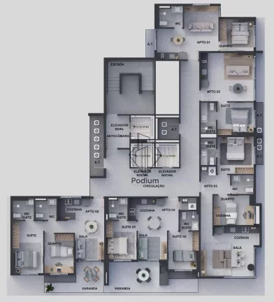 Imagem Apartamentos estilo flats em Condominio Club no bairro de Altiplano Cabo Branco - AP2566
