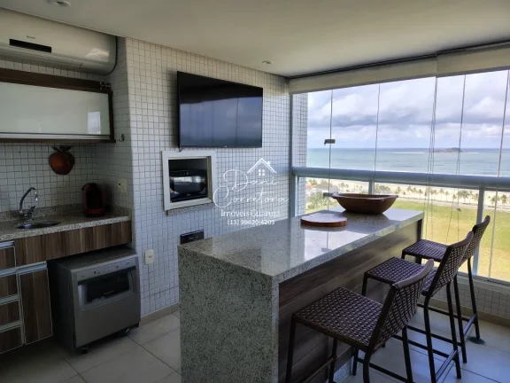 Imagem Imperdível! Lindo apartamento no Ocean Front estuda permuta, 4 suítes na Enseada, Guarujá-SP - 169m², 2 salas, 5 banheiros, 3 vagas.