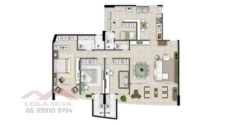 Imagem Apartamento 4 dormitórios para Venda em Teresina, Horto, 4 dormitórios, 4 suítes, 4 banheiros, 3 vagas