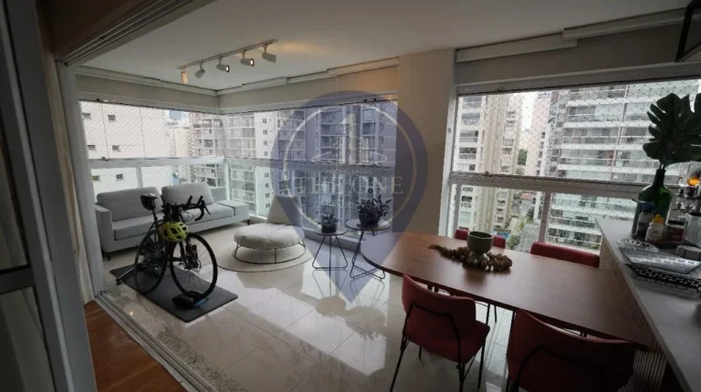 Imagem Apartamento de luxo na Vila Olímpia, São Paulo-SP: 4 quartos, 1 suíte, 2 salas, 2 banheiros, 3 vagas de garagem, 210m². Venha conferir!