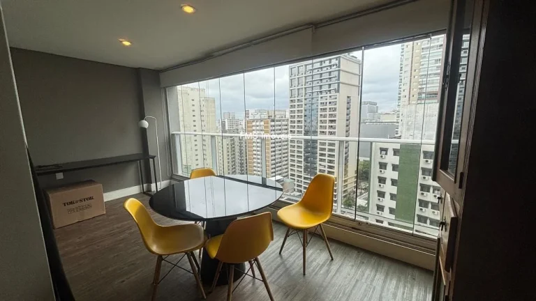 Imagem Apartamento para locação na Consolação, São Paulo-SP: 1 quarto, 1 sala, 1 banheiro, 1 vaga de garagem, 50m² de área!