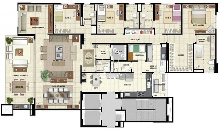 Imagem Apartamento a Venda no bairro Residencial Morro do Ipê - Ribeirão Preto, SP