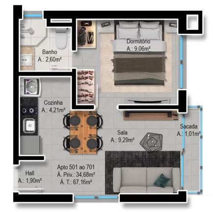 Imagem Vert Home Park - Apartamento à venda no bairro Farroupilha - Porto Alegre/RS
