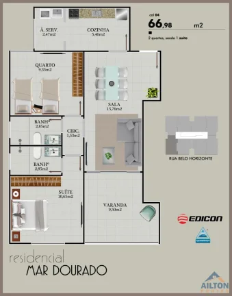 Imagem Lançamento Residencial Edifício Mar Dourado na Praia do Morro Guarapari/ES