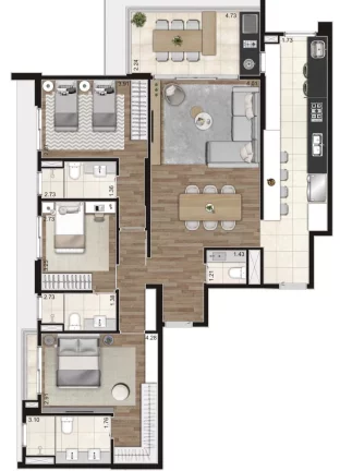 Imagem APARTAMENTO RESIDENCIAL em Campinas - SP, Cambuí