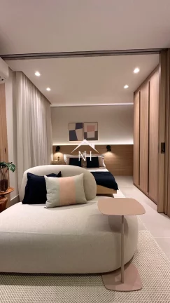 Imagem Studio de 37m c/ varanda, 1 vaga, salão de festas, piscinas adulto e infantil, fitness interno e externo, pista de cooper, brinquedoteca,churrasqueira