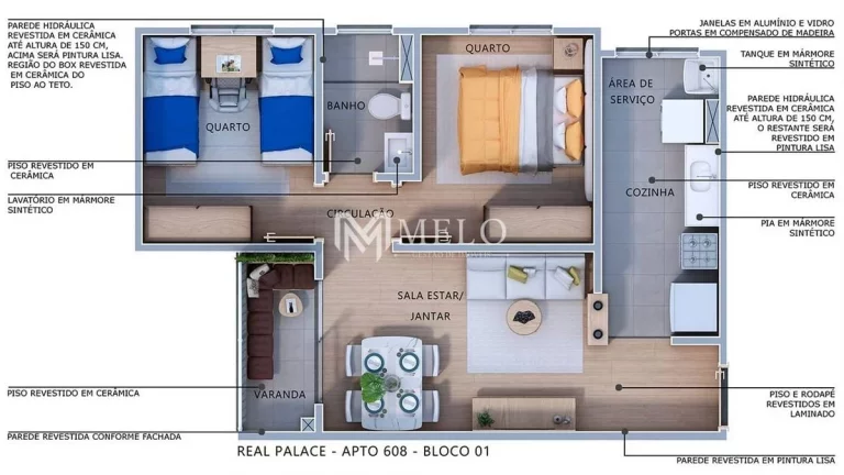 Imagem Conheça o seu novo apartamento em Camaragibe com 2 quartos