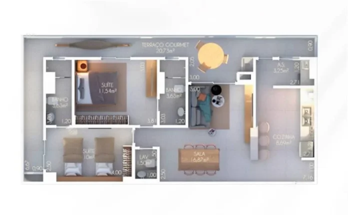 Imagem APARTAMENTO COM 93.24 m² - TUPI - PRAIA GRANDE SP