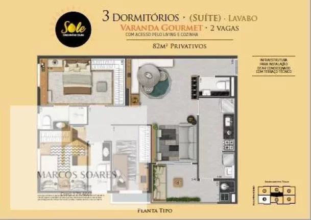 Imagem Apartamento com 2 quartos, 65m2, à venda, na planta, em Osasco, Vila Osasco