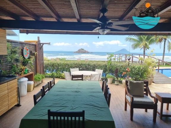 Imagem Casas para Alugar juquehy Pé na Areia com 3 suítes, lado esquerdo, máx. 8 pessoas | Juquehy Imobiliária