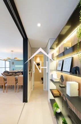 Imagem apartamento de 145m com hall privativo, 3 suítes, terraço gourmet, 2 vagas, Academia, Espaço gourmet, salão de festas, brinquedoteca, Piscina, Sauna