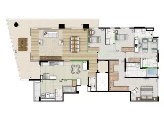 Imagem Imperdível apartamento de luxo com 4 suítes no Condomínio Design Campo Belo, São Paulo-SP: 5 banheiros, 3 vagas, 219m²!