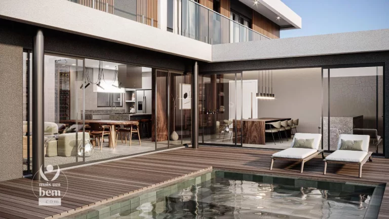 Imagem Casa nova com 267m², quintal gourmet, 4 quartos (2 suítes) à venda por R$ 3.068.000 - Santo Inácio - Curitiba/PR