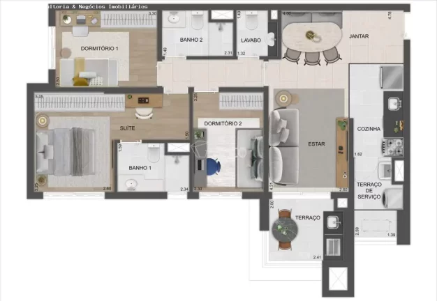 Imagem Apartamento para Venda em São Caetano do Sul, Fundação