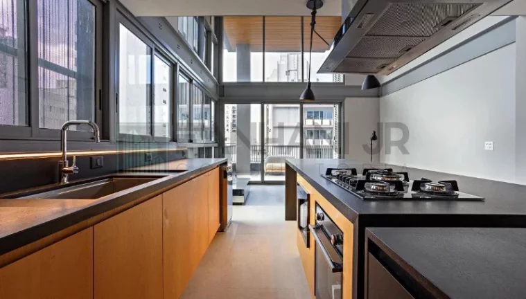 Imagem Imóvel de alto padrão: Apartamento à venda ou locação em São Paulo-SP, Cerqueira César - 1 quarto, 1 suíte, 2 salas, 2 banheiros, 1 vaga, 105m².