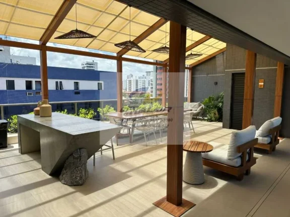 Imagem Vendo Flat, Mobiliado, com sacada, 21 m² e vaga de garagem rotativa