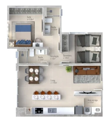 Imagem Apartamento 2 Dormitórios para venda em Florianópolis - SC