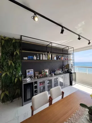 Imagem Apartamento vista mar com 2 suítes e 3 vagas de garagem em Balneário Perequê