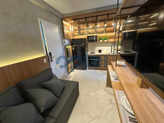 Imagem Loft de Luxo totalmente mobiliado no Centro de São Bernardo: 1 quarto, 1 suíte, 1 sala, 1 banheiro, 25m². Alugue já!
