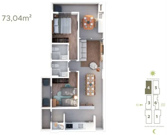 Imagem APARTAMENTO COM 130.3 m² - FORTE - PRAIA GRANDE SP