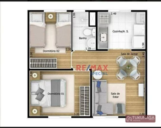Imagem Apartamento à venda, 40 m² por R$ 214.000,00 - Jardim Albertina - Guarulhos/SP