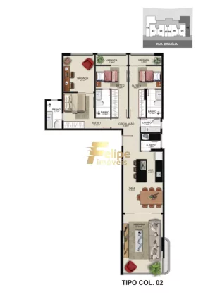 Imagem Lançamento Edifício Mayan - APARTAMENTO STUDIO NA PRAIA DO MORRO