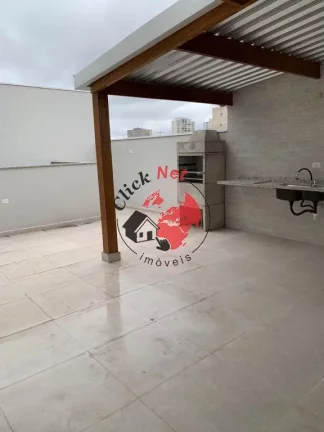 Imagem Cobertura nova com elevador,105m2 , 2 dorms c suíte, quintal e churrasq ,2 vagas , Santa Maria, Santo André