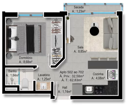Imagem Apartamento à venda no bairro Farroupilha - Porto Alegre/RS