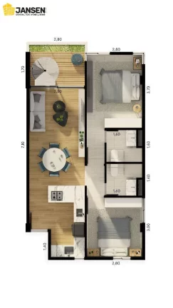 Imagem APARTAMENTOS COM 02 QUARTOS E COBERTURA DUPLEX, A BEIRA MAR DO BESSA.