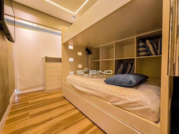 Imagem Apartamento Pé na areia à Venda no Edifício Blue Waves, com 3 dormitórios 1 suíte 87m² - Riviera de São Lourenço - Bertioga SP