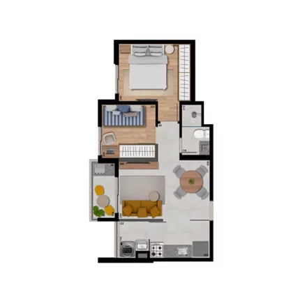 Imagem Apartamento à venda em São Paulo-SP, Jardim Prudência: 2 quartos, 1 banheiro, 1 vaga de garagem, 39,70 m² na Condomínio Up Jardim Prudência.