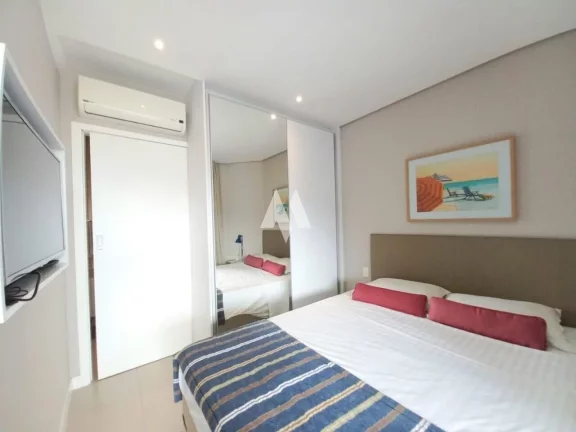 Imagem Apartamento/flat mobiliado com 1 dormitório vista mar aluguel - Pompéia/Santos-SP