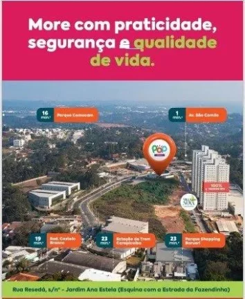 Imagem Apartamento com 2 quartos, 42m2, à venda, na planta, em Carapicuíba, Vila Sul Americana