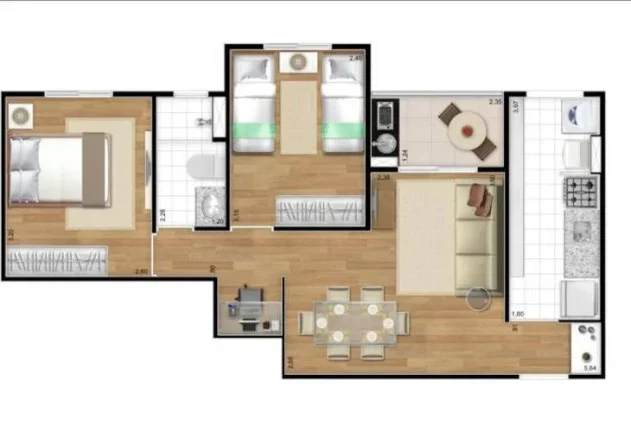 Imagem Apartamento de 2 Dormitórios na Vila Prudente
