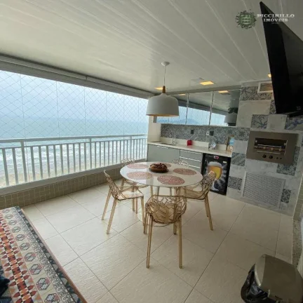 Imagem Apartamento Frente Mar com 3 dormitórios, sendo 3 suítes à venda, 166 m² por R$ 1.950.000 - Aviação - Praia Grande/SP