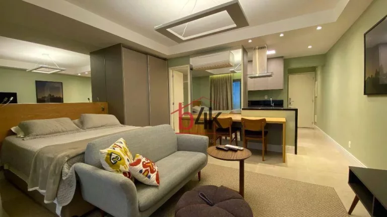 Imagem Apartamento 43m² mobiliado para locação e venda no Habitarte 1, 1 quarto studio, 1 vaga - Brooklin