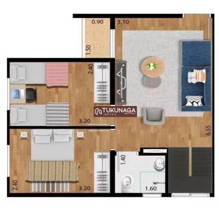 Imagem Apartamento Duplex Cobertura com 2 quartos à venda, 83 m² por R$ 318.000 - Macedo - Guarulhos/SP