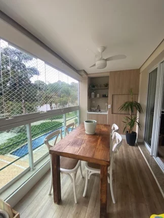 Imagem Excelente apartamento à venda no Panamby - Área: 143m² - 03 suítes - Living com ampla varanda en...