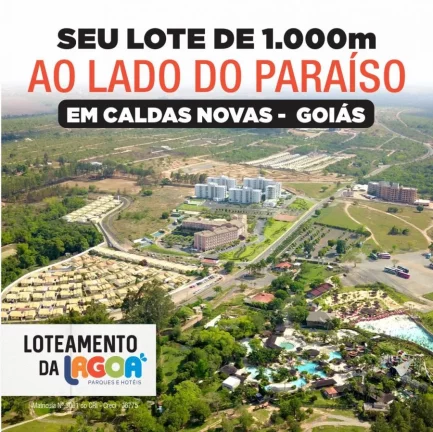 Imagem Lotes Parcelados Lagoa Golden Park 300 Metros Caldas Novas