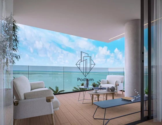 Imagem Apartamento com sacada/varanda gourmet com vista definitiva para o mar da Praia de Camboinha - AP2459