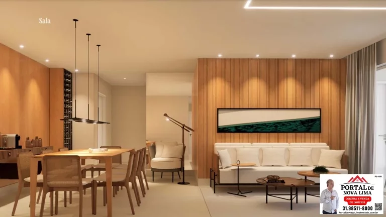 Imagem Lançamento de apartamento a venda em destaque possui uma planta ampla e bem distribuída, com 108 m2 de área privativa