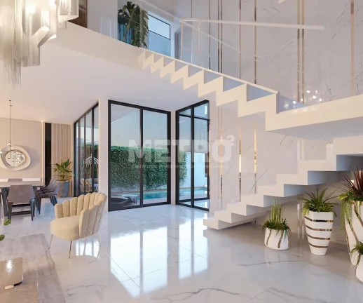 Imagem Casa primeiro andar, Forro de madeira na Área Gourmet e fachada Fachada com det