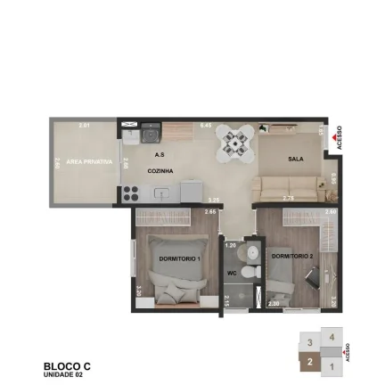 Imagem Apartamentos na planta Residencial Vista River