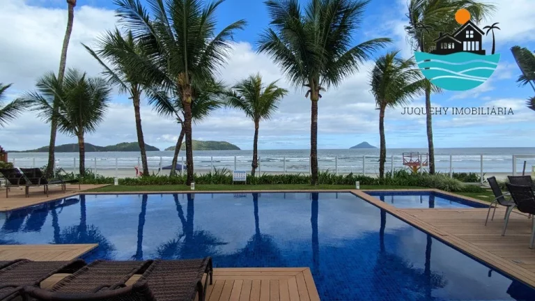 Imagem Aluguel Anual Pé na areia Juquehy, Aluguel temporada, com 3 suítes, Churras. piscina , máx. 08 pessoas | Juquehy Imobiliária